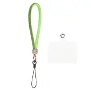 1 Pcs Phone Lanyard, Detachable Wrist Strap Glitters with Phone Patches, Green