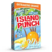Wylers Light Zero Sugar Island Punch Outrageous Orange Singles To Go, 10 Count,