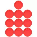 Pyrex 7202-PC 1 Cup Round Plastic Red Storage Cover Lids 10PK for Glass Bowl New