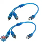 OUHL RCA Y Adapter Connector 1 Female to 2 Male, Car Audio RCA Splitter Adapt