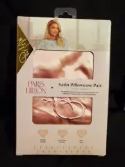 Paris Hilton Red Satin Pillowcase Set Standard 2-Pack - Pink