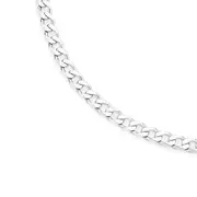 Sterling Silver 55cm Diamond Cut Curb Chain