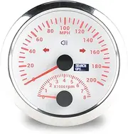 WATERWICH GPS Speedometer 0-200MPH+8000RPM Tachometer for All Vehicles Ships Boats Yachts