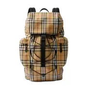 Burberry Murray Archive Check Drawstring Fasten Backpack One size Collection Beige