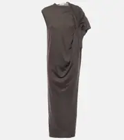 [Stella McCartney] Stella McCartney Draped wool maxi dress AU 6 brown