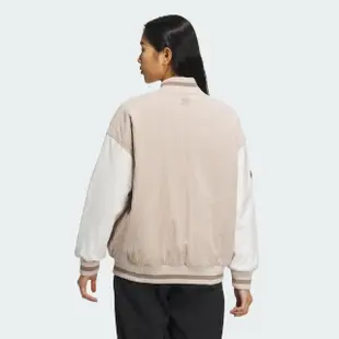 【adidas 愛迪達】外套 女款 運動外套 夾克 MC BOMBER 米白 IN1081