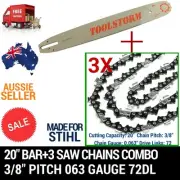20" BAR+3 CHAINS FOR STIHL CHAINSAW MS462 C-M MS462 C-M ES