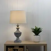 Oriel Lighting EXETER Complete Resin Table Lamp w Shade