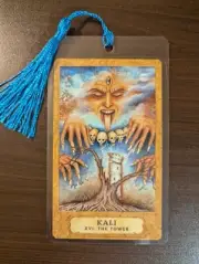 XVI THE TOWER KALI Bookmark Tarot Deck Chrysalis Art Card Oracle Gift Butterfly