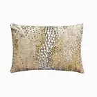 Lumbar Pillow Case Ivory 12 x 16 inch, Rectangle Velvet Abstract - Crisiant