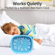 Analog Clock Operated Durable Small Bedside Analog Alarm Clock Plastic