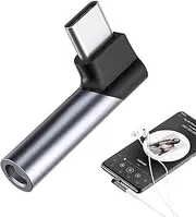 USB C Headphone Adapter - Aluminum Alloy USB C to 3.5mm Audio Adapter | Gray Type C Audio Dongle | USB Type C to 3.5mm Headphone Jack Adapter USB C to Audio Dongle Adapter for Phone