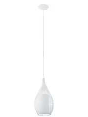 Solis 1 Light Small Pendant in White with Frosted Opal Glass