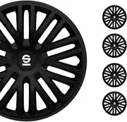 Sparco Wheel Covers Bergamo - 16-inch - Black - Set of 4 Pieces