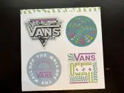 VANS Off The Wall Skateboard 4pc rare sticker set