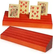 Versatile Card Holder Trays Wooden Playing Card Base Displaying Holders for Bridge Stable Game Stand for Occasion