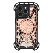 iPhone 16 Pro Ultra Bounce Case MagSafe Compatible HALLOWEEN SPIDER WEB 4, SPOOKY SPIDERS CORAL PEACH SCARY INSECTS CREEPY BUGS TRANSPARENT