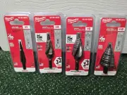 4 Milwaukee Jam Free Step Drill Bits #1 #4 #9 & #12 - NEW!