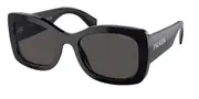 Prada PR A08SF Asian Fit 1AB5S0 Men's Sunglasses Black Size 57