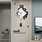 FLEBLE Large Wall Clocks for Living Room Decor Silent Pendulum Battery Operat...