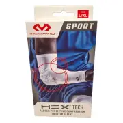 McDavid Arm Hex Tech Padded Protective Compression White Shooter Sleeve Size L/X