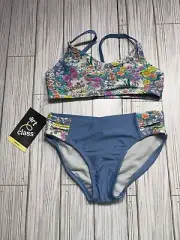 Art Class 2Pc Floral MultiColor Swimsuit Size S (6/6X)