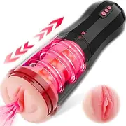 Sex Toys for Men Hands Free Electric Malemasterbrators Toy with Powerful Thrusting Rotating Modes for Stimulation Electric Pocket Pussy Vagina Men's Hoodies Charge A1G10