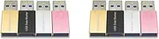Binxind 8PCS USB Data Blocker Charge-Only USB Jacking Prevention Adapter Data Sync Blocker Adapter for Blocking Data Sync