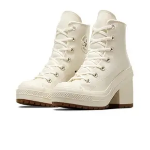 【CONVERSE】Chuck 70 De Luxe Heel 帆布鞋 增高 男女鞋 米色(A05348C)