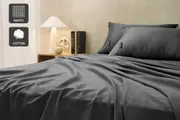 Sheraton Luxury 1000TC Cotton Rich Bed Sheet Set - Fossil, King