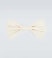 [Loro Piana] Loro Piana Silk faille bow tie One Size white