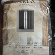 2 Panels Light Filtering Linen Textured Solid Color Window Curtains Drapes