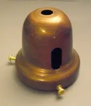 Solid Brass Floor/Table Lamp Shade Holder Cup 2 1/4" Fitter with Key Slot (HC3)