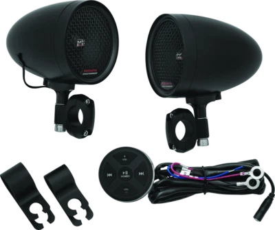 Kuryakyn Road Thunder Speaker Pods Bluetooth Audio Controller Black 2713