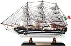 SAILINGSTORY Wooden Model Ship Amerigo Vespucci 1/300 Scale Replica Sailboat...
