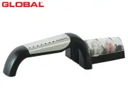 Global 2 Stage Ceramic Water Sharpener - Stainless Steel