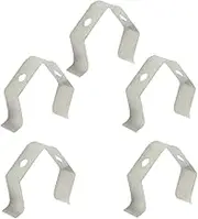5Pcs BBQ Thermometer Probe Holder Clips Silver Temperature Measuring Clamp for Grill Oven Easy to Use Flexible Cooking Accessory for Outdoor Indoor BBQ