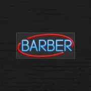 Barber Sign for Retail Displays | LED Flex Neon | 32"W x 13"H x 1"D