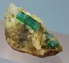 Natural Nice Green Color Emerald Crystal On Matrix 24 Carat