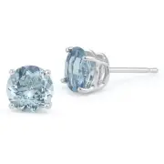 .25 ct. Aquamarine Child Basket Set Stud Earrings in Solid Sterling Silver