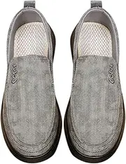 [Generic] Sneaker Rack for Men with A Casual Slip On Mens Slip On Canvas Loafers Shoes Casual Boat Shoes Walking Breathable Slip On Shoes Sneaker for Men Size 11wide