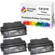 3 Pack Compatible Toner Cartridge Replacement for HP C4127X 27X (10,000 Pages) for HP Laserjet 4000 4000n 4000se 4000t 4000tn 4050 4050n 4050se 4050t 4050tn 4050USBMac