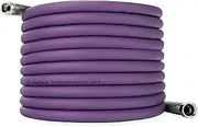 Camco EvoFlex 50-Ft Water Hose - RV Drinking Water Hose Contains No Lead, No BPA & No Phthalate - Flexible Design w/Stainless Steel Strain Relief Ends - 5/8” Inside Diameter, Purple (22586)