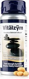 Vitälzym Proteolytic Systemic Enzymes Liquid Gel Capsules with Serrapeptase, Anti-inflammatory, Immune Support, Joint Support, Fertility Supplements (180 capsules).