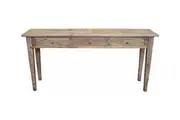 MF Parquetry Recycled Elm Timber 3 Drawer Hall Table