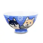[堯峰陶瓷]日本美濃燒 柴犬大平碗 (藍色/橘紅色) | 親子飯碗 | 輕食族適用 堯峰陶瓷