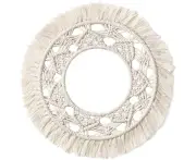 Wall hanging mirror with lace round art deco for apartment living room bedroom baby nursery dormitory entrywayTrim(without mirror)