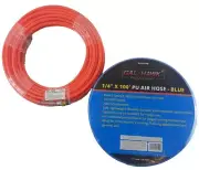 2-PC 100 FT x 1/4" NPT Fitting Air Compressor PU Hose Roofing Framing Carpentry