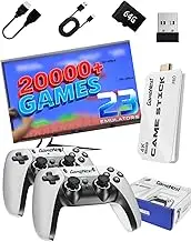 GameNext 2025 New Retro Game Console, Nostalgia Gaming Stick, Classic Video Games with 4K HDMI, 20,000+ Games and 23 Emulators, Upgraded Dual 2.4G Wireless Controllers 64GB