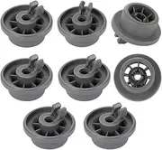 [Yorgewd] 8-Pack Dishwasher Lower Rack Wheel Replacement 165314 Fit for Bosch Kenmore & Neff Siemens Dishwashers